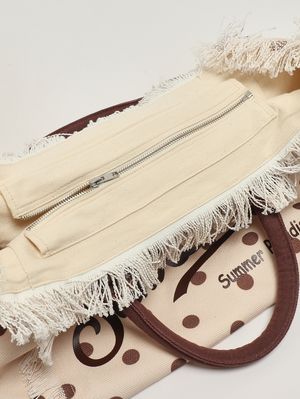 4. Sac Vanity pour femme en toile Pois réguliers 1018