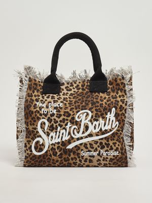 1. Women's Vanity bag in canvas Animal Print-Black
