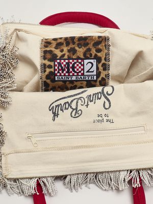 3. Women's Vanity bag in canvas Animal Print-Red