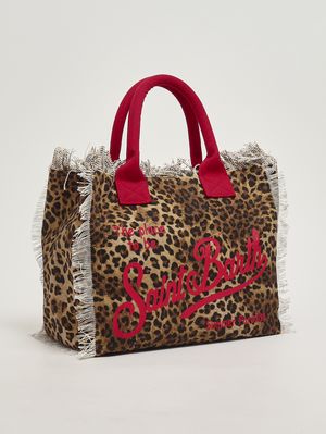 2. Women's Vanity bag in canvas Animal Print-Red