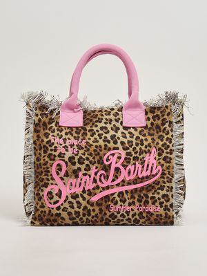 1. Sac Vanity pour femme en toile Animalier-Fuchsia