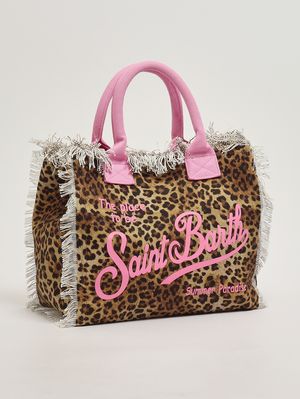 3. Sac Vanity pour femme en toile Animalier-Fuchsia