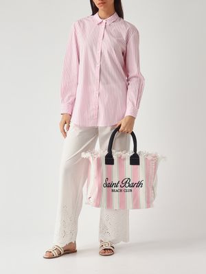 2. Sac Vanity pour femme en toile Rose-Blanc