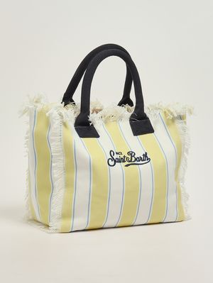 3. Sac Vanity pour femme en toile Jaune-Blanc
