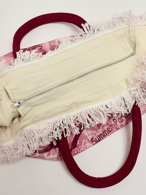5. Sac Vanity pour femme en toile Framboise-Rose