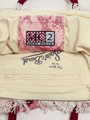 4. Sac Vanity pour femme en toile Framboise-Rose