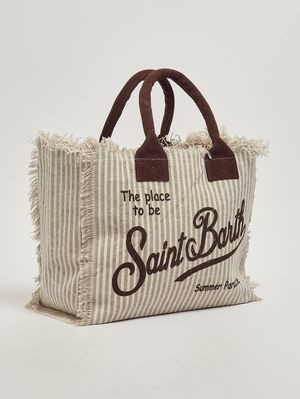 3. Sac Vanity pour femme en toile Beige-Blanc