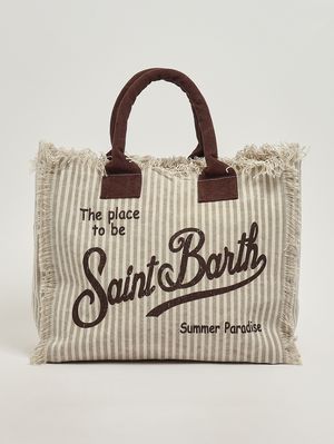 1. Sac Vanity pour femme en toile Beige-Blanc