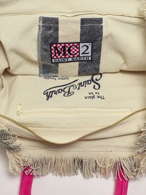4. Sac Vanity pour femme en toile Bleu-Blanc