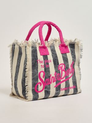 3. Sac Vanity pour femme en toile Bleu-Blanc