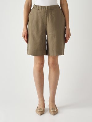 1. Damen-Leinenbermudas Militär