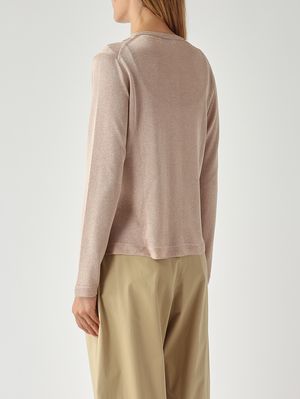 4. Damen-Cardigan aus Viskose-Lurex Roségold