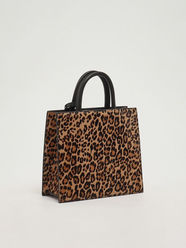 2. Sac shopping Midi pour femme en cuir Léopardé MC2 Saint Barth shbm0001