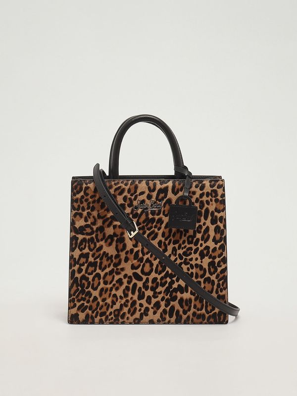 3. Sac shopping Midi pour femme en cuir Léopardé MC2 Saint Barth shbm0001