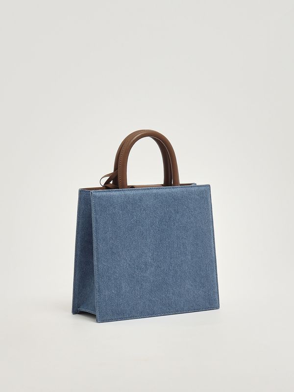 2. Sac shopping Midi pour femme en cuir Denim MC2 Saint Barth shbm0001