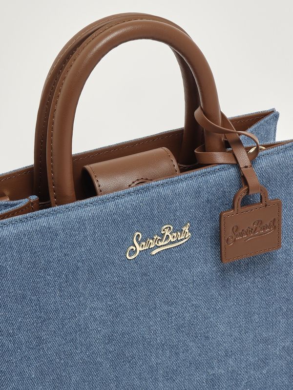 5. Sac shopping Midi pour femme en cuir Denim MC2 Saint Barth shbm0001