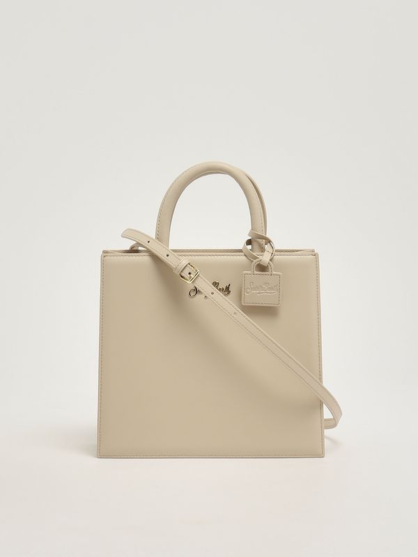 3. Sac shopping Midi pour femme en cuir Beige MC2 Saint Barth shbm0001