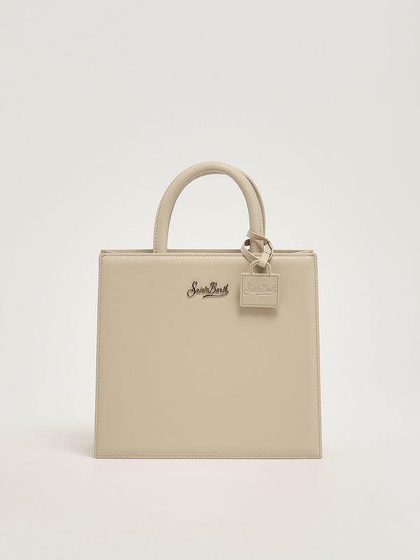 1. Sac shopping Midi pour femme en cuir Beige MC2 Saint Barth shbm0001