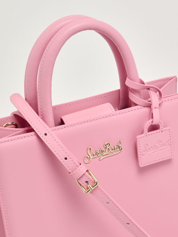 5. Sac shopping Midi pour femme en cuir Rose MC2 Saint Barth shbm0001