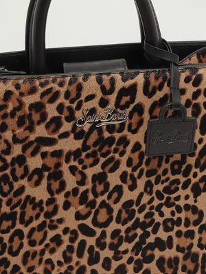 5. Sac shopping Midi pour femme en cuir Léopardé