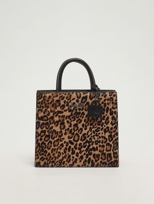 1. Sac shopping Midi pour femme en cuir Léopardé