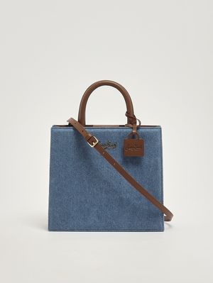 3. Sac shopping Midi pour femme en cuir Denim