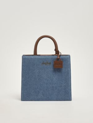 1. Sac shopping Midi pour femme en cuir Denim