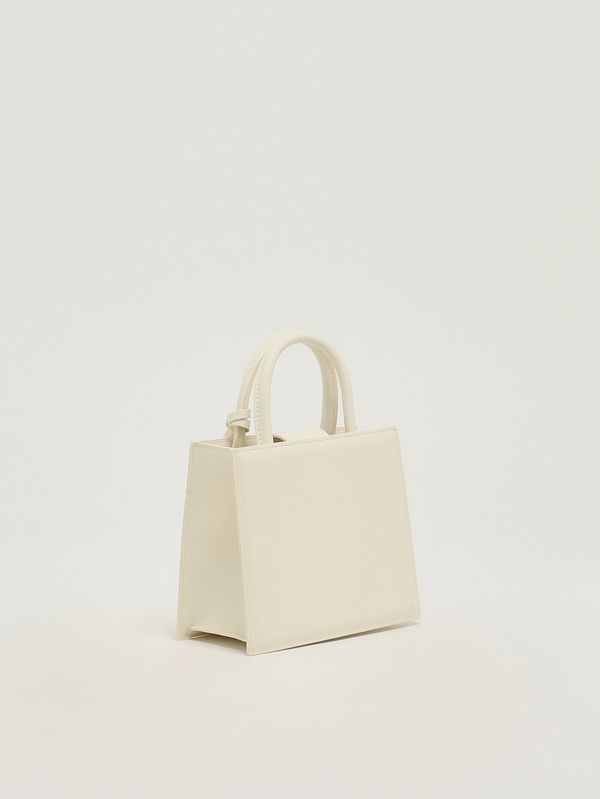 2. Sac shopping Mini pour femme en cuir Blanc MC2 Saint Barth shbm0002