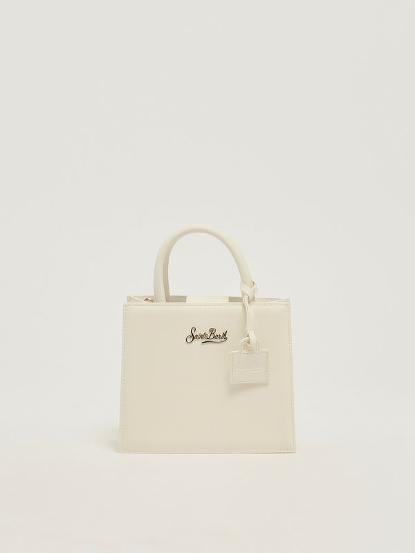 1. Sac shopping Mini pour femme en cuir Blanc MC2 Saint Barth shbm0002