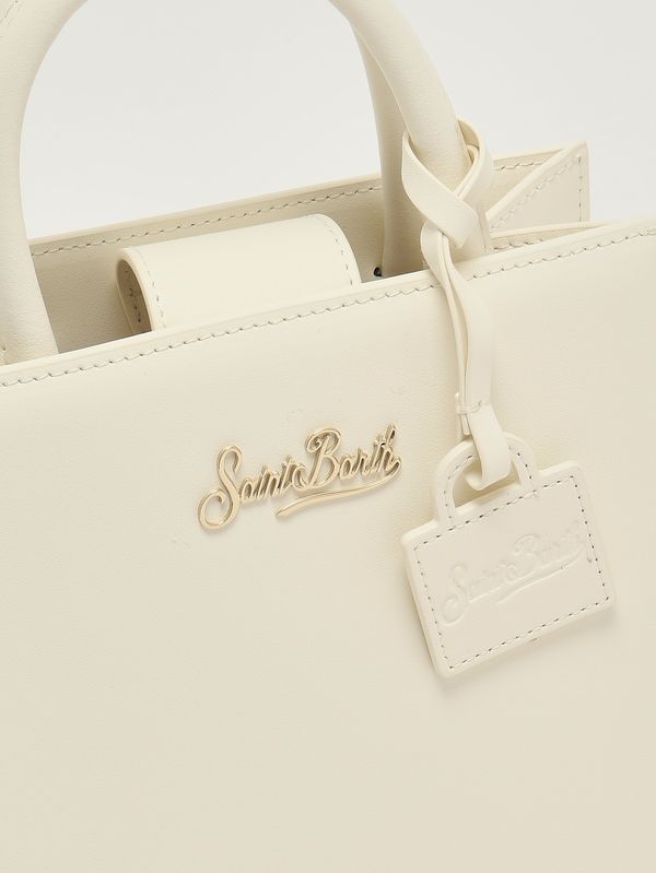 5. Sac shopping Mini pour femme en cuir Blanc MC2 Saint Barth shbm0002