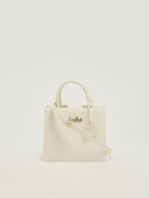 3. Sac shopping Mini pour femme en cuir Blanc