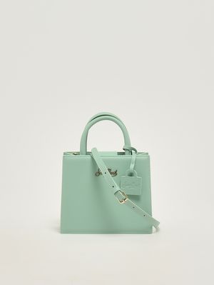 3. Women's Mini Leather Shopping Bag Sage