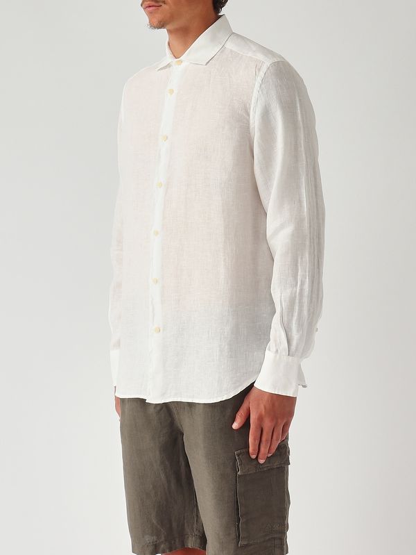 3. Men's Pamplona linen shirt White MC2 Saint Barth pamp001