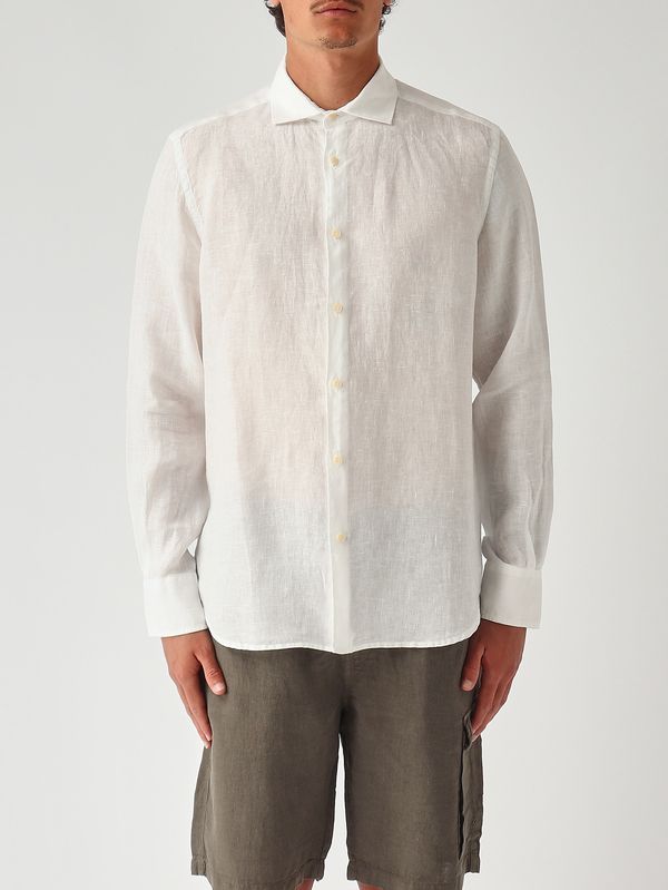 Camicia uomo Pamplona in lino Bianco MC2 Saint Barth