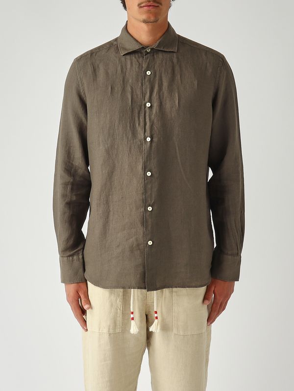 Camicia uomo Pamplona in lino Militare MC2 Saint Barth
