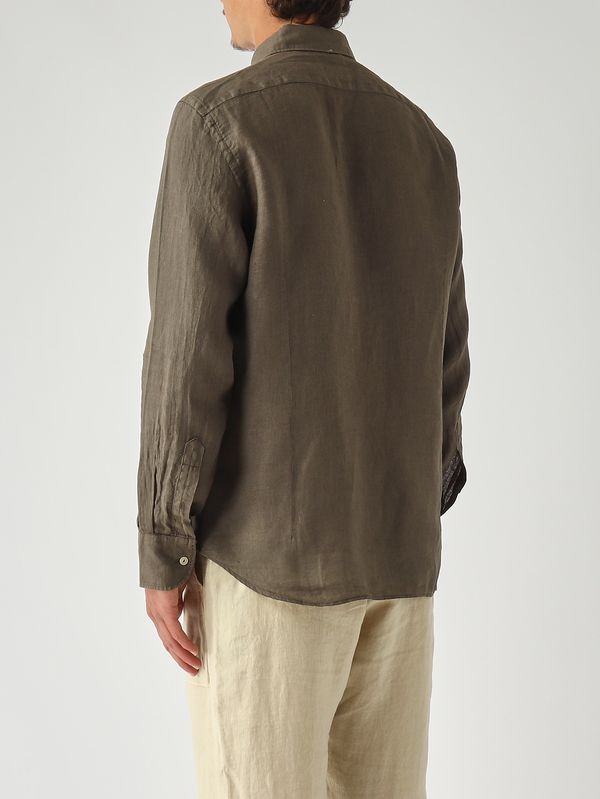 4. Camisa de lino para hombre Pamplona Militar MC2 Saint Barth pamp001