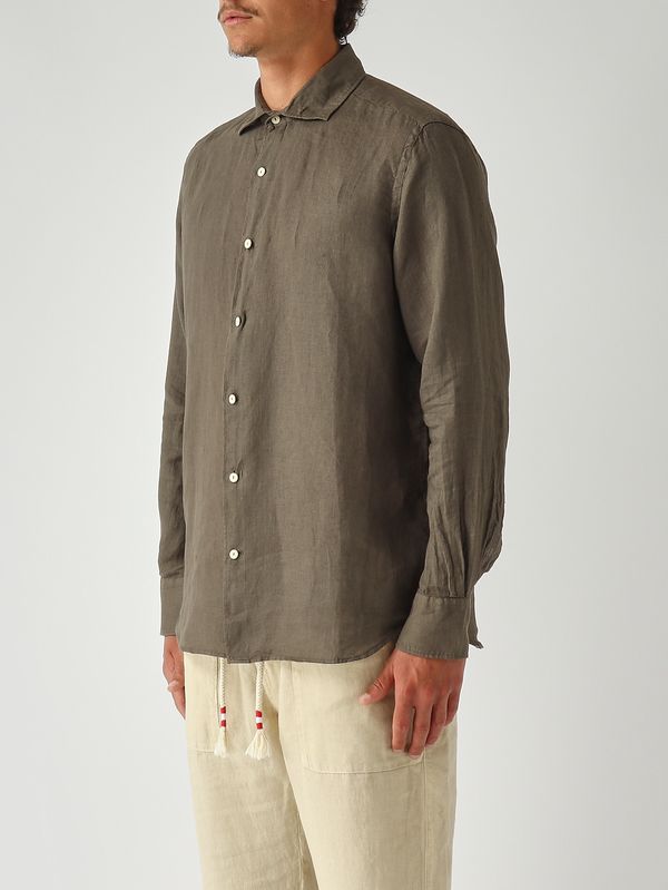 3. Camisa de lino para hombre Pamplona Militar MC2 Saint Barth pamp001