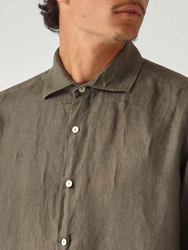 5. Camisa de lino para hombre Pamplona Militar MC2 Saint Barth pamp001