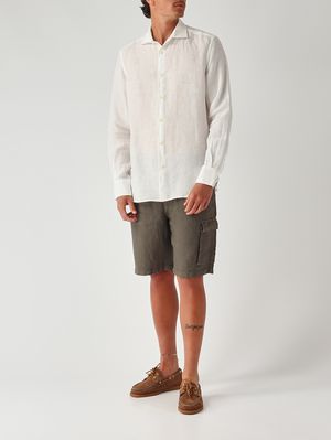 2. Men's Pamplona linen shirt White