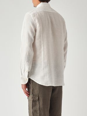 4. Men's Pamplona linen shirt White