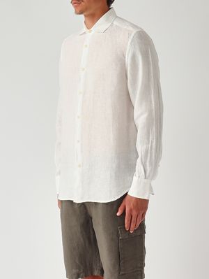 3. Men's Pamplona linen shirt White
