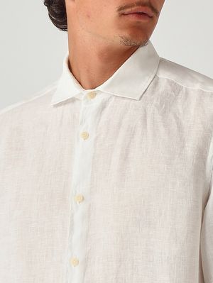 5. Men's Pamplona linen shirt White