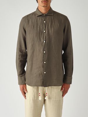 1. Camisa de lino para hombre Pamplona Militar