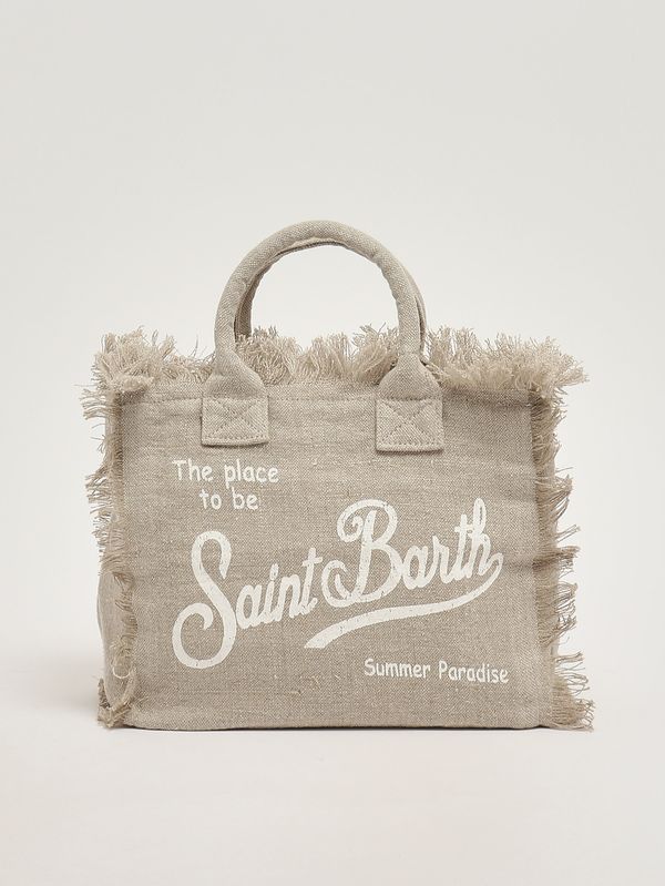 1. Bolso de mujer Colette de lino Lino 11 Beige MC2 Saint Barth col0018