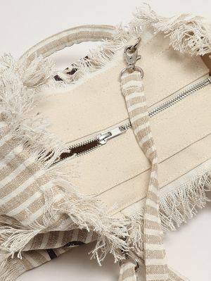5. Borsa donna Colette in lino Linen Strip V 11