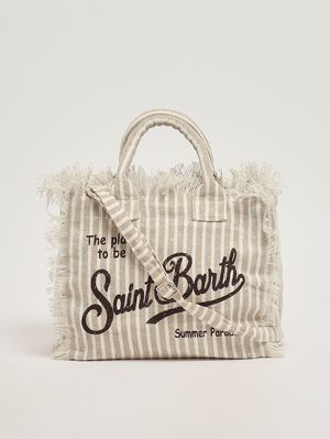 3. Borsa donna Colette in lino Linen Strip V 11