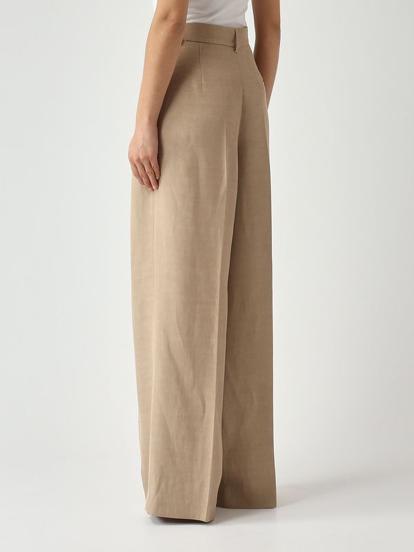 4. Pantalone donna in misto lino Corda Scuro Fay ntw80524940zds