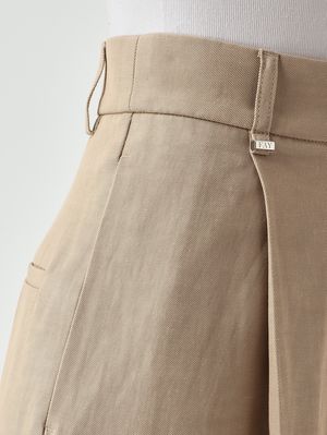 5. Pantalone donna in misto lino Corda Scuro