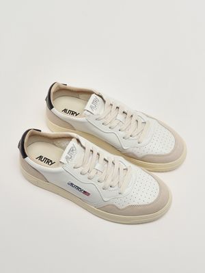 2. Herren-Sneaker Medalist aus Leder Schwarz-Weiß