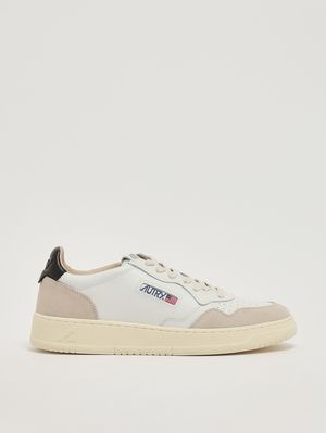 1. Herren-Sneaker Medalist aus Leder Schwarz-Weiß